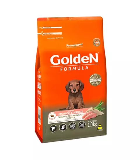 Ração Golden Fórmula Mini Bits para Cães Filhotes de Porte Pequeno - SABOR FRANGO E ARROZ - comprar online