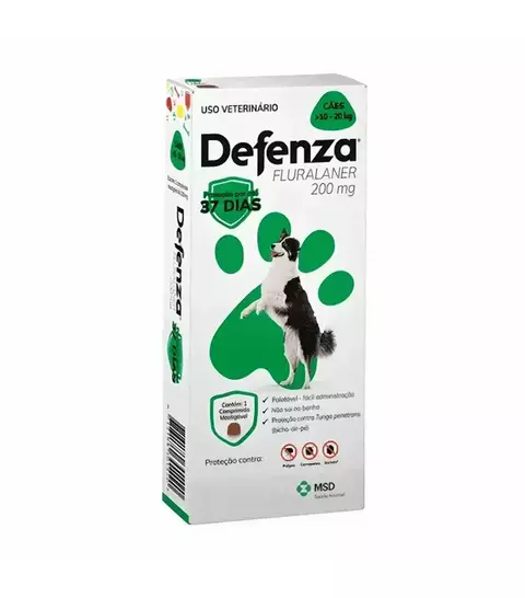 Defenza 200 mg 10 a 20 kg - comprar online