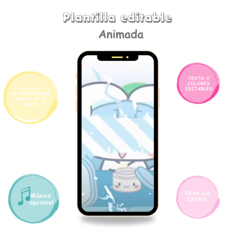Tarjetas virtuales editables de cinnamoroll - comprar online