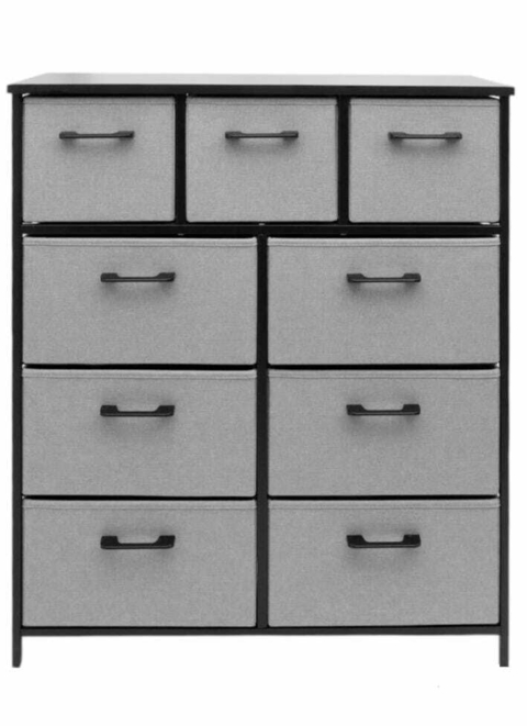 Cajonera de 9 cajones color gris nueva