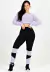 Calça com Detalhe Lilás Legging Metamorfose Preto | REF: MTF24 - Rio Now Fashion