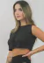 Top Fitness Feminino Dry Preto Cropped | REF: LX138 - comprar online