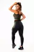 Calça Legging Preta com Verde Militar e Cropped Alcinha Conjunto Fitness | REF: CSV10 na internet