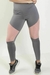 Calça Legging Cintura Alta com Rosé Assimétrica com Detalhe em Tulê Cinza | REF: FDR10 - Rio Now Fashion