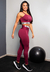 Conjunto Fitness Calça Legging Cintura Alta + Cropped Alcinha Marsala com Elásticos | REF: CCA5 - Rio Now Fashion