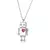 Collar con Colgante Robot - Plata/Zirconia