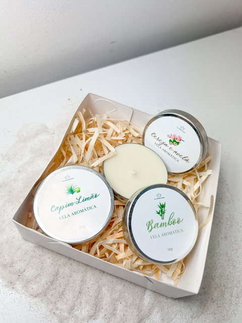 KIT 3 MINI VELAS LATINHAS