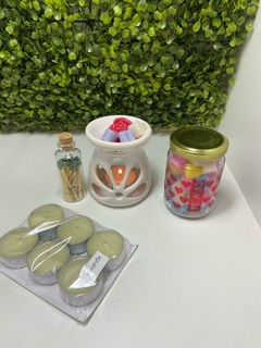 DIFUSOR AROMATIZADOR DE CERÂMICA COM VELA - comprar online
