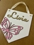 Placa de Porta com Nome - Borboleta - comprar online