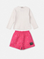 CONJUNTO BLUSA E SHORTS PINK ANIMÊ na internet