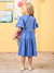 VESTIDO MALHA AZUL ANIMÊ - Baby and Kids Store