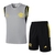 Kit Treino adulto - Camisa e Shorts - Flamengo Adidas 24/25 - Cinza e preto com detalhes em amarelo