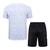 Kit Treino adulto - Camisa e Shorts - Real Madrid Adidas 24/25 - Branco com detalhes em cinza e laranja e amarelo - comprar online