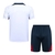 Kit Treino adulto - Camisa e Shorts - Paris Saint-Germain Nike 23/24 - Branco e azul com detalhes em vermelho - comprar online
