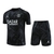 Kit Treino adulto - Camisa e Shorts - Paris Saint-Germain Nike 23/24 - Preto com detalhes em cinza