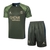 Kit Treino adulto - Camisa e Shorts - Paris Saint-Germain Jordan 24/25 - Verde com detalhes em azul