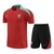 Kit Treino adulto - Camisa e Shorts - Seleção Portugal Nike 24/25 - Vermelho e preto com detalhes em verde - comprar online