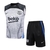 Kit Treino adulto - Camisa e Shorts - Barcelona Nike 24/25 - Branco e preto com detalhes em azul