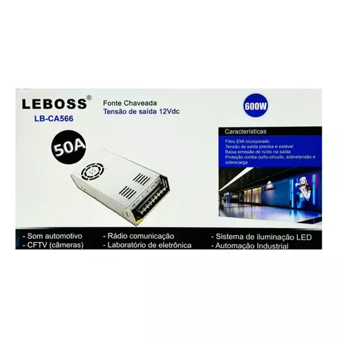 Fonte chaveada 12v 50a 600w LBCA566 Leboss