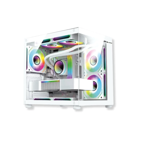 Gabinete gamer aquário branco 4 fan Hayom GB1797 - comprar online