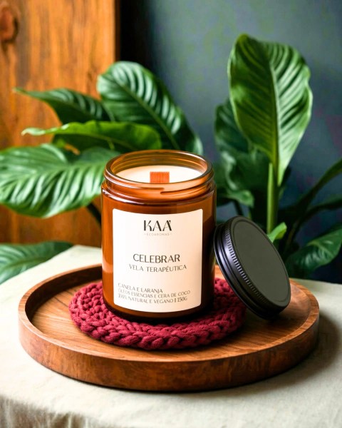 Suporte em crochê de malha - velas, difusores e sprays