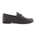 Mocassim masculino em couro chocolate com detalhe de fivela