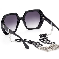 Óculos de Sol Feminino GUESS GU7786 01B 57-22 135 - Preto na internet
