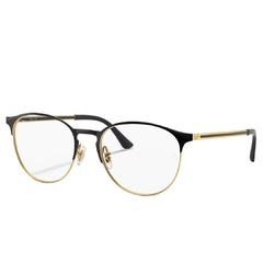 Armação Ray-Ban Unissex RB6375 3051 53-18 145 Redondo Preto e Dourado - comprar online