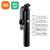 Tripé Bluetooth MIJIA Selfie Stick Pro com luz LED, mostrando detalhes do produto e suas especificações técnicas.