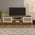 Rack Tv Roble Charlotte Con Puertas Color Blanco Baires4 - comprar online