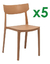 Sillas Rio X5 Comedor/jardín Apilables Exterior - Baires4 - tienda online