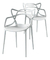 Silla Master X2 Plástico Eames Apilable Jardin Baires4 Cantidad De Sillas Por Set 2 Estructura De La Silla Blanco