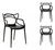 Silla De Comedor Plástico Diseño Exterior Apilable Master X3