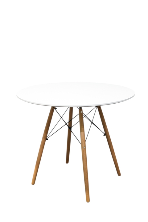 Mesa Redonda Equis 110cm Blanca Estilo Nórdico