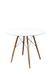 Mesa Redonda Equis 110cm Blanca Estilo Nórdico Baires4