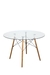 Mesa Redonda Equis 110cm Vidrio Templado Moderna Baires4