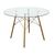 Mesa Redonda Equis 90cm Vidrio Templado Moderna Baires4 - comprar online
