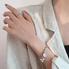 Pulseira Amor Infinito – Corações Entrelaçados em Prata Esterlina