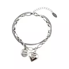 Pulseira Amor Infinito – Corações Entrelaçados em Prata Esterlina - comprar online