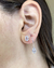 BRINCO DE PRATA ARGOLA PEDRA OVAL CRISTAL - LULU PRATAS