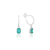 BRINCO DE PRATA ARGOLA PEDRA OVAL TURMALINA PARAÍBA - comprar online