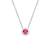 Conjunto de Prata Colar e Brinco Zircônia Redonda Ruby Cravejada - LULU PRATAS