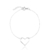 PULSEIRA DE PRATA CORAÇÃO VAZADO - comprar online