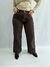 WIDE LEG CHOCOLATE RIGIDO TIRO MEDIO - comprar online