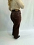 WIDE LEG CHOCOLATE RIGIDO TIRO MEDIO - tienda online
