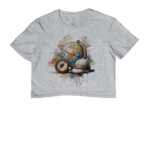 Camiseta Espírito Aventureiro | Coleção Viagem dos Sonhos | Branco | Cinza na internet