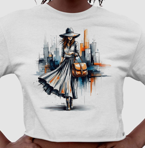 Camiseta Caminhos Urbanos | Coleção Arte e Inspiração | Branco | Azul | Preto | Cinza