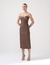 VESTIDO TOMARA QUE CAIA MARROM