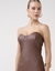 VESTIDO TOMARA QUE CAIA MARROM na internet