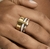 ANEL TRIPLO MOMENTOS BANHADO EM OURO 18K - comprar online